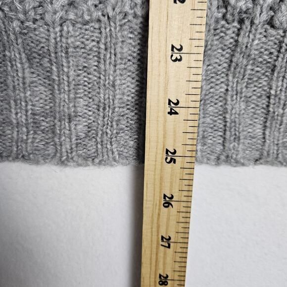 J.Crew Alpaca Blend Womens Pointelle Cable Knit Sweater AF007 Cottage Gray XL - Picture 13 of 16